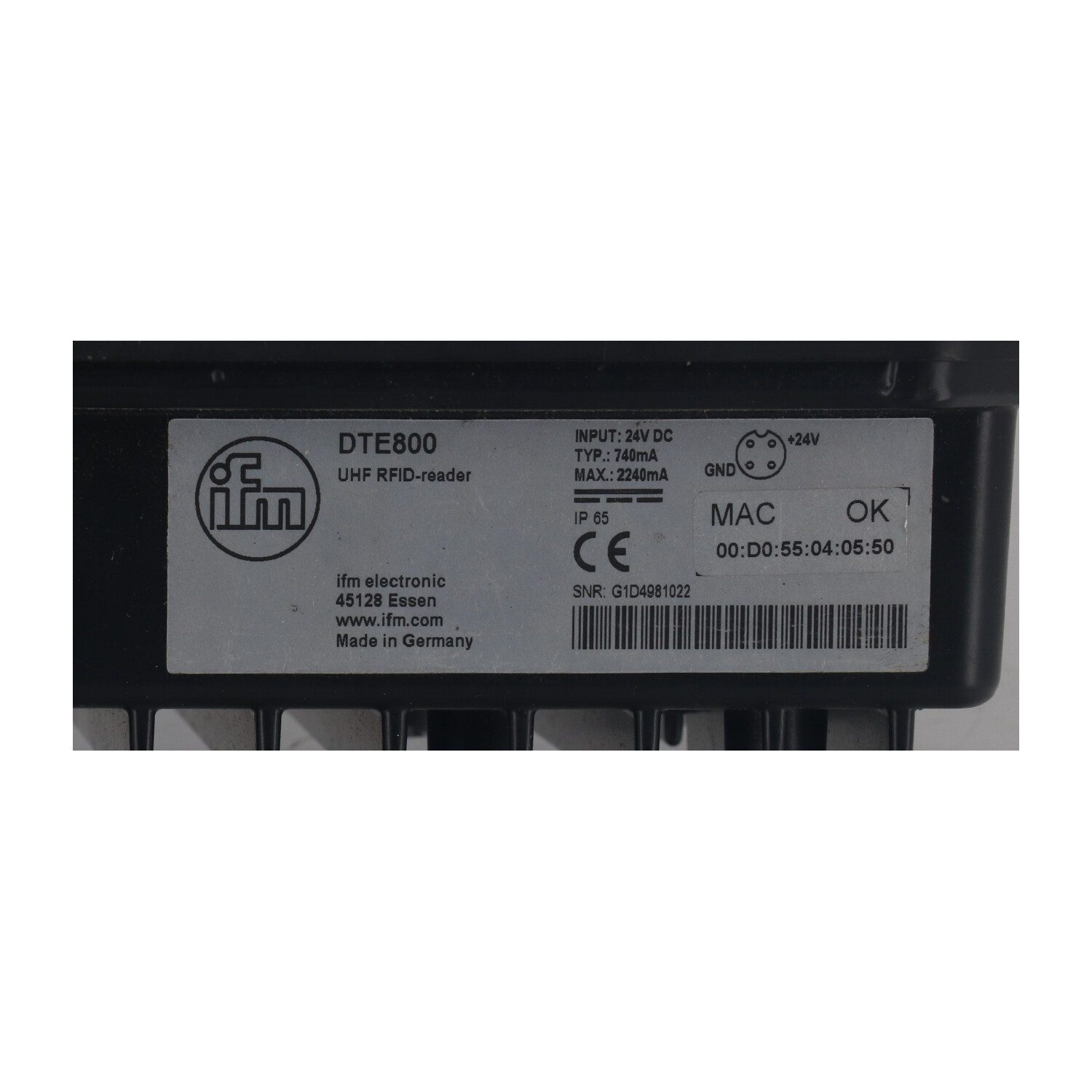 IFM Electronic DTE800 UHF RFID-Reader Used UMP