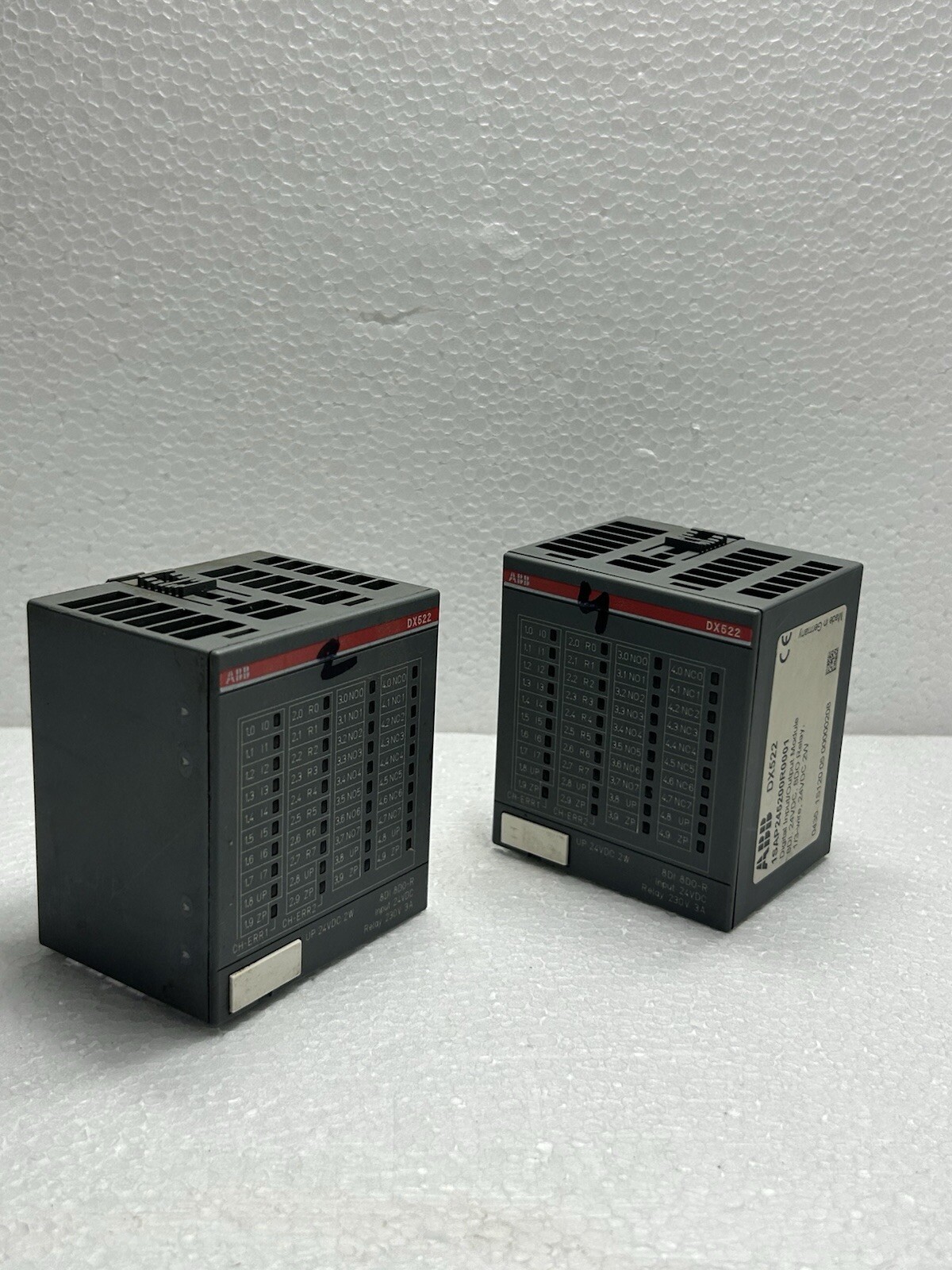 LOT OF 2PCS ABB 1SAP245200R0001 DX522 DIGITAL INPUT/OUTPUT MODULE 8 DI 24 VDC