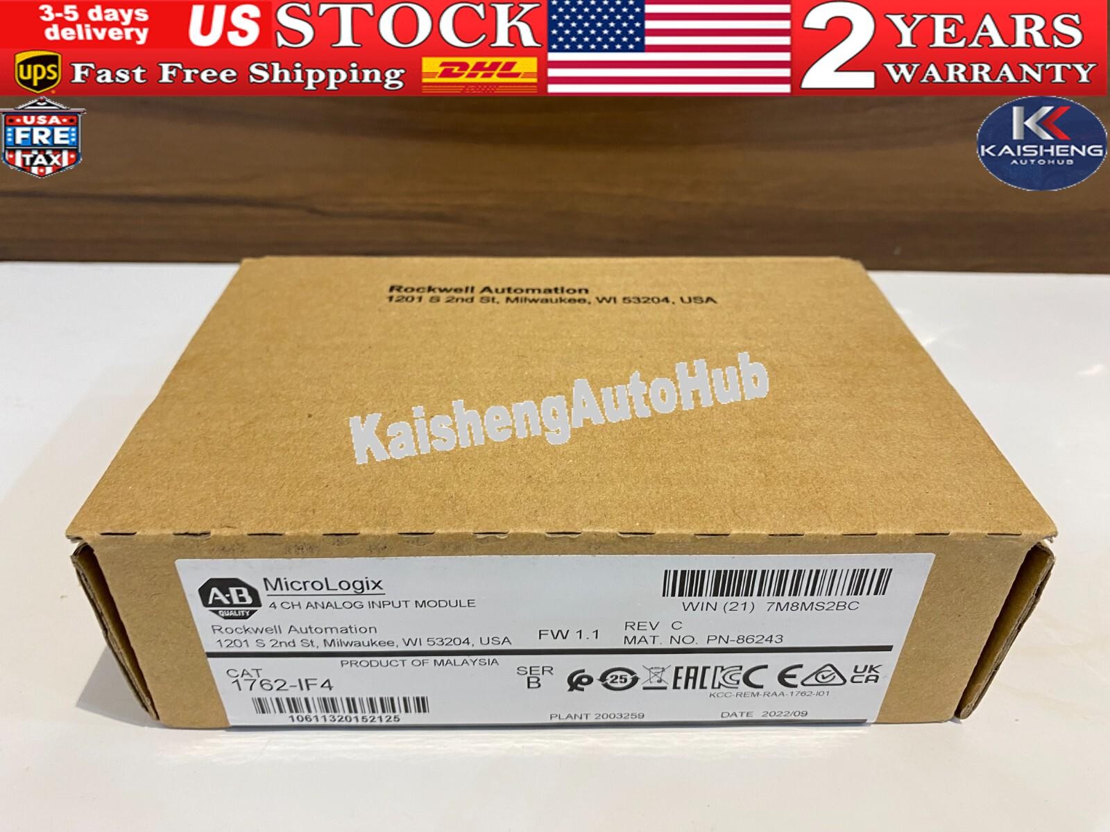 Factory Sealed 1762-IF4 ser B MicroLogix Analog Input Module 1762IF4 US Free Tax