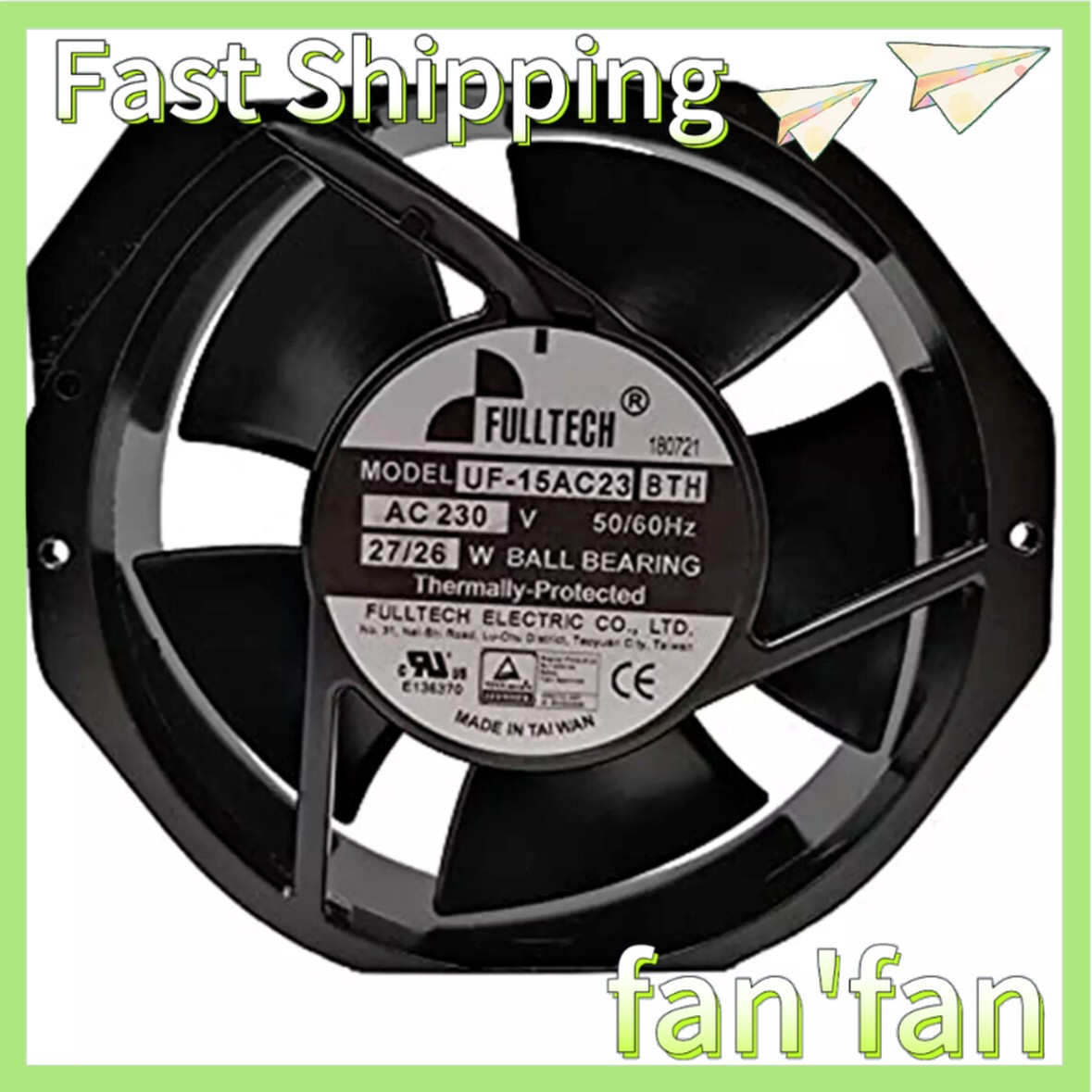 UF-15AC23 1 PCE Brand New FULLTECH UF-15AC23 Axial Fan AC 230V 27/26W US Stock