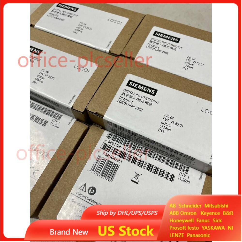 New Siemens 6ED1055-1FB00-0BA2 6ED10551FB000BA2 LOGO DM8230R expansion module