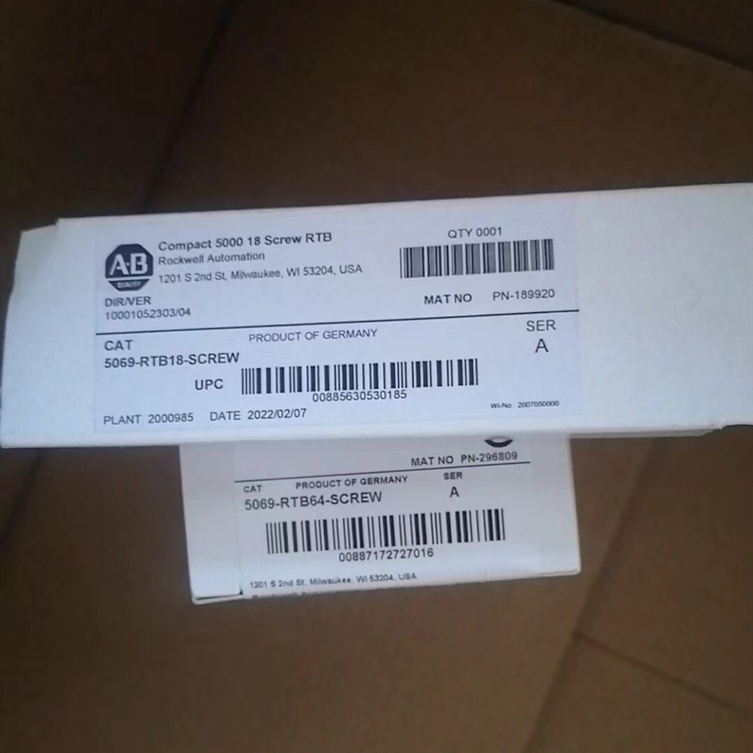 New Sealed AB 5069-RTB18-SCREW Compact 5000 18-Screw in box US Free Tax