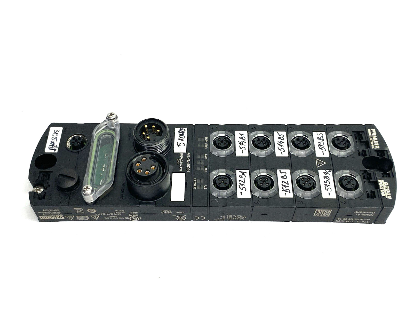 Murrelektronik 55091 IMPACT67 Compact Module, Profinet, 16 dig. In, Plastic