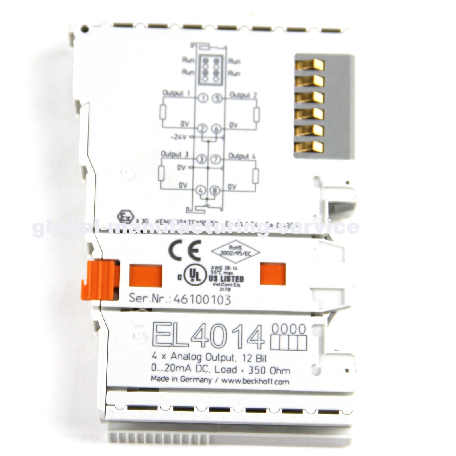 BECKHOFF EL4004 EL 4004 EtherCAT Terminal 4-channel Analog Output Module New