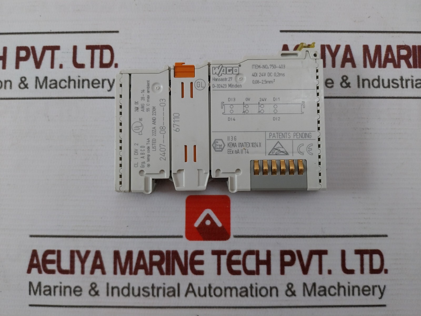 WAGO 750-403 4 Channel Digital Input 4DI 24V DC 0.2MS 55C MAX AMBIENT