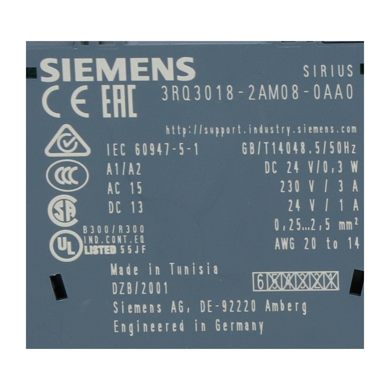 Siemens 3RQ3018-2AM08-0AA0 Output Coupler Relay New NFP (3pcs)