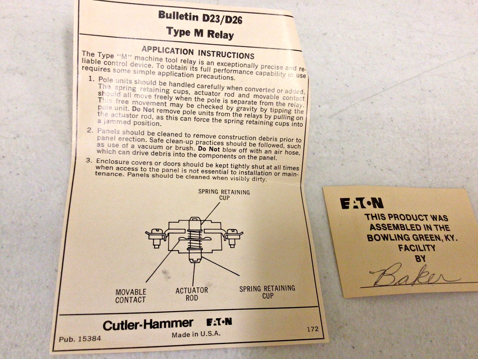 NEW, EATON / CUTLER HAMMER D26MR402 TYPE M RELAY 600V W/LATCH, SERIES A3