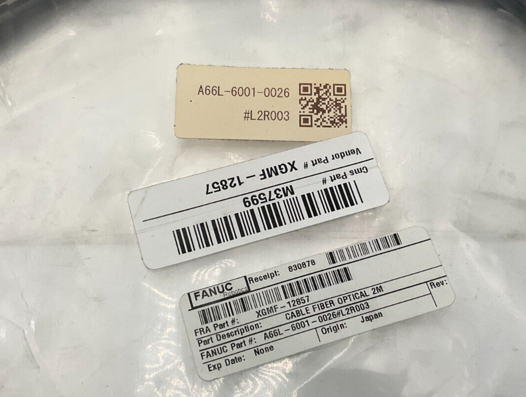 Fanuc A66L-6001-0026 Fiber Optic Cable XGMF-12857 A66L New (VT)