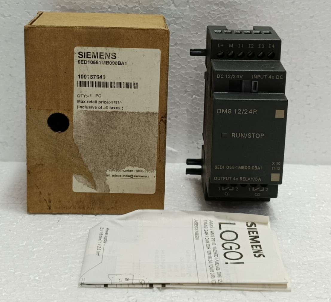 Siemens Logo DM8 12/24R Expansion Module 6ED1055-1MB00-0BA1
