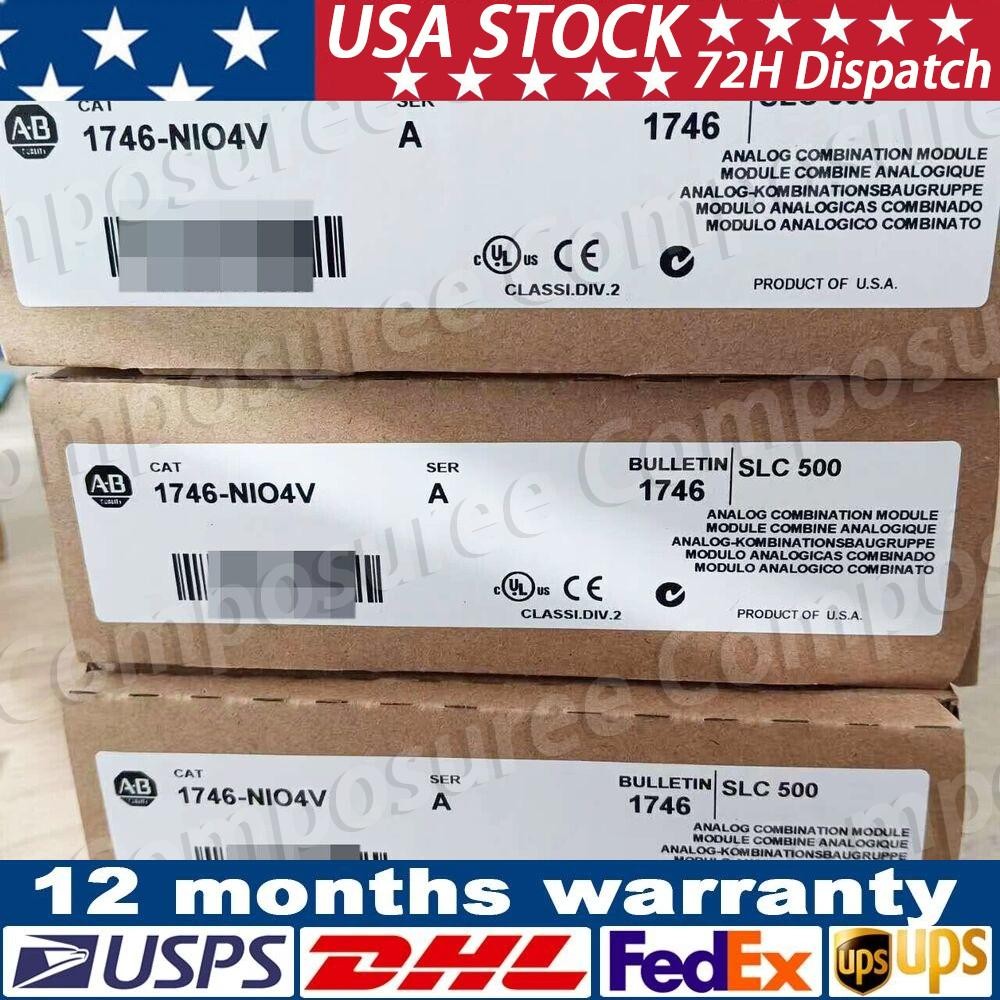 New Factory Sealed AB 1746-NIO4V /A Analog Combination I/O Module PLC 1746NIO4V
