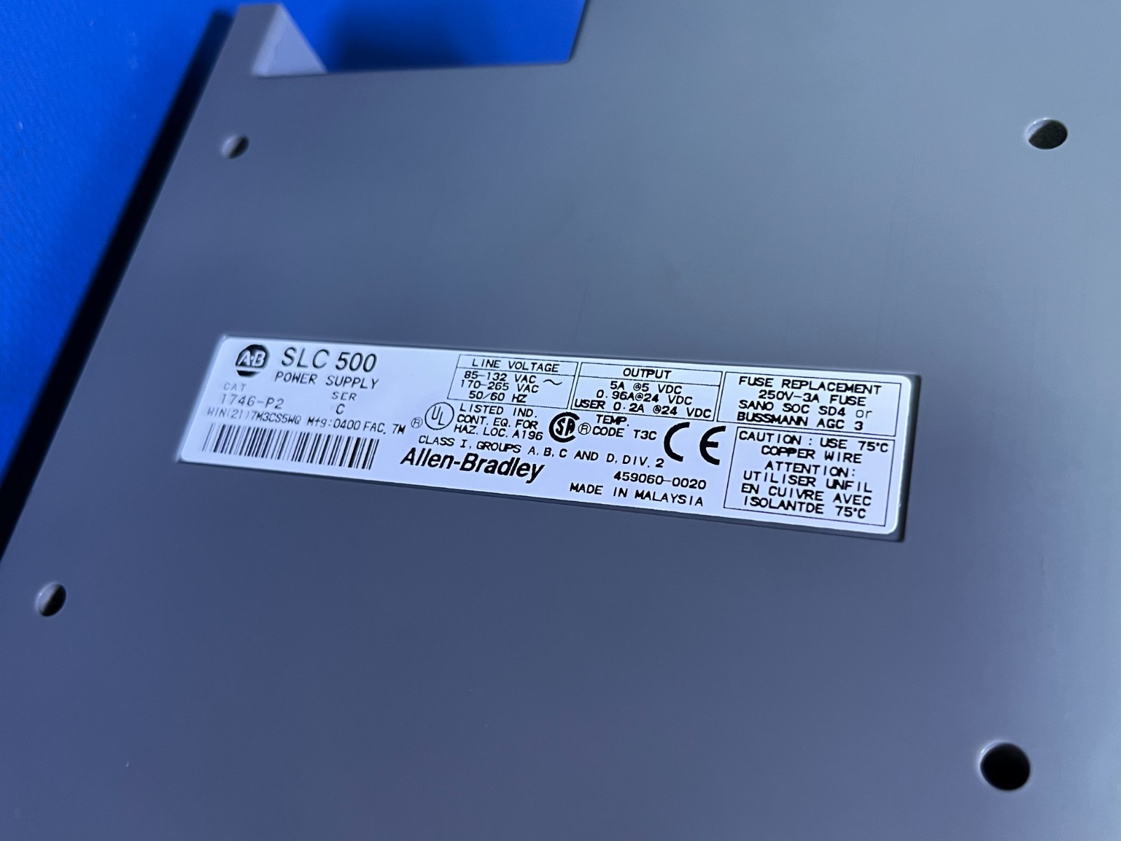 ALLEN BRADLEY SLC 500 1746-P2 1746-NI4 1746-NIO4V MODULES