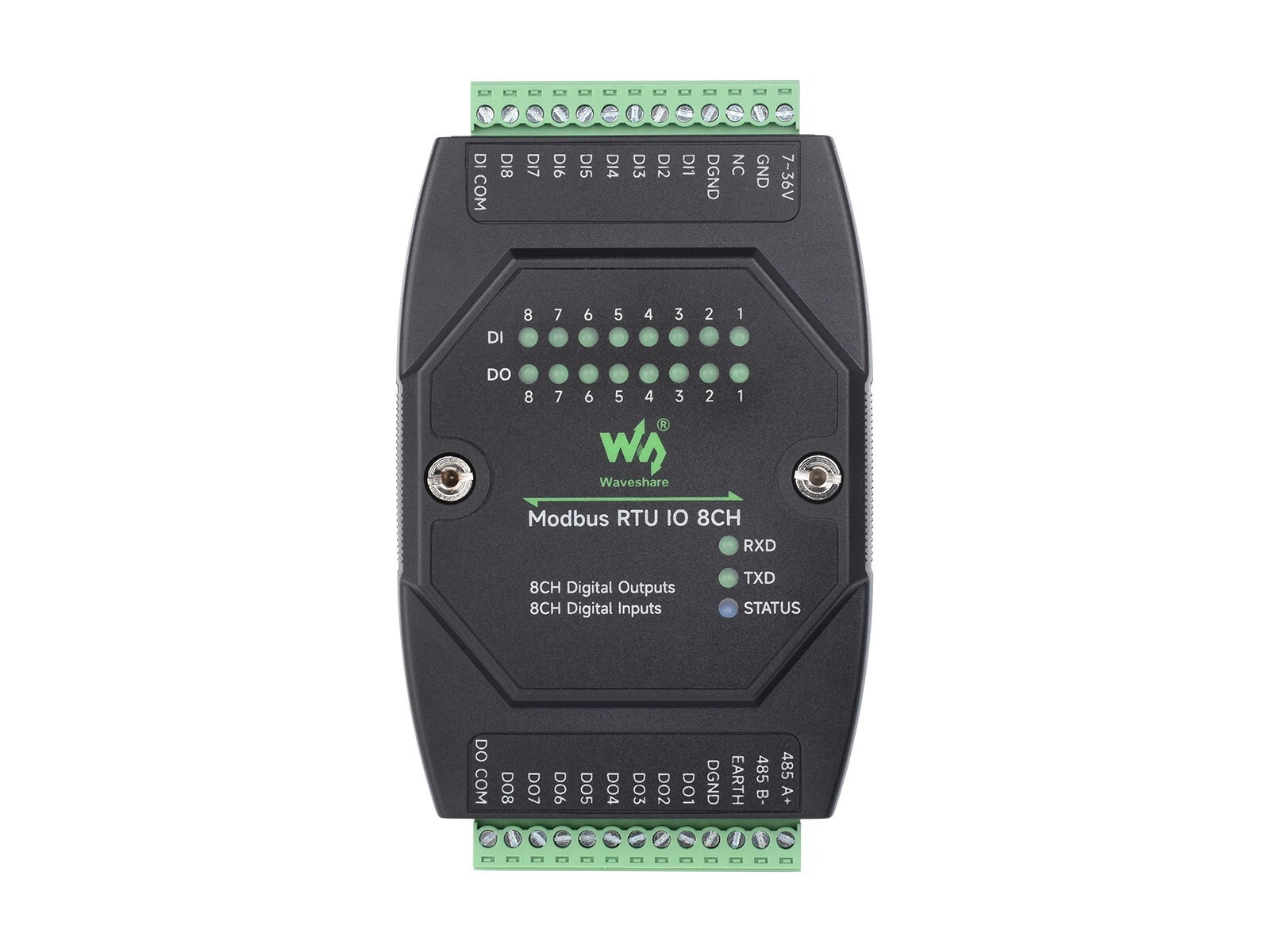 Waveshare Industrial 8-Ch Digital Input & Output Module, 7~36V