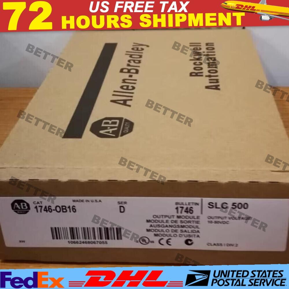 Allen Bradley 1746-OB16 SER D SLC 500 PLC Output Module US Free Tax