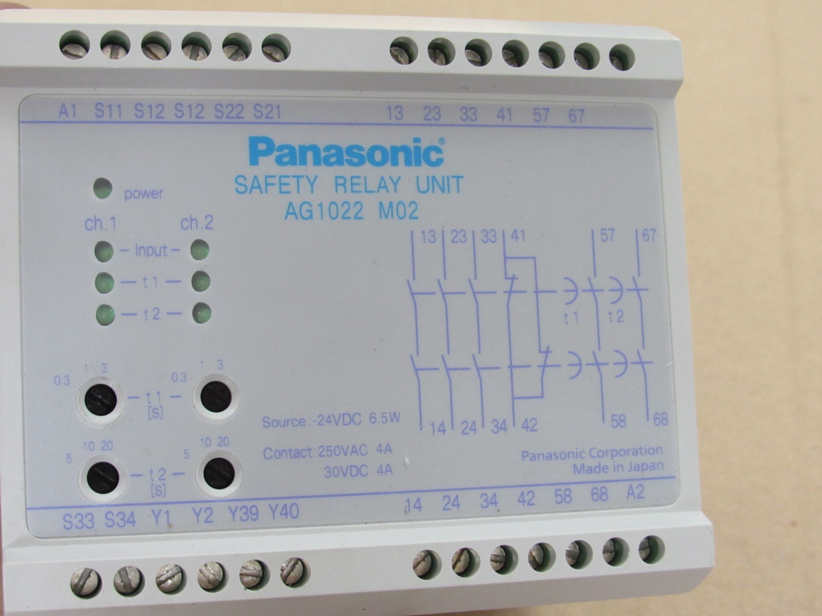 OKUMA LB15 safety relay unit E3202-801-003 Panasonic AG1022 M02
