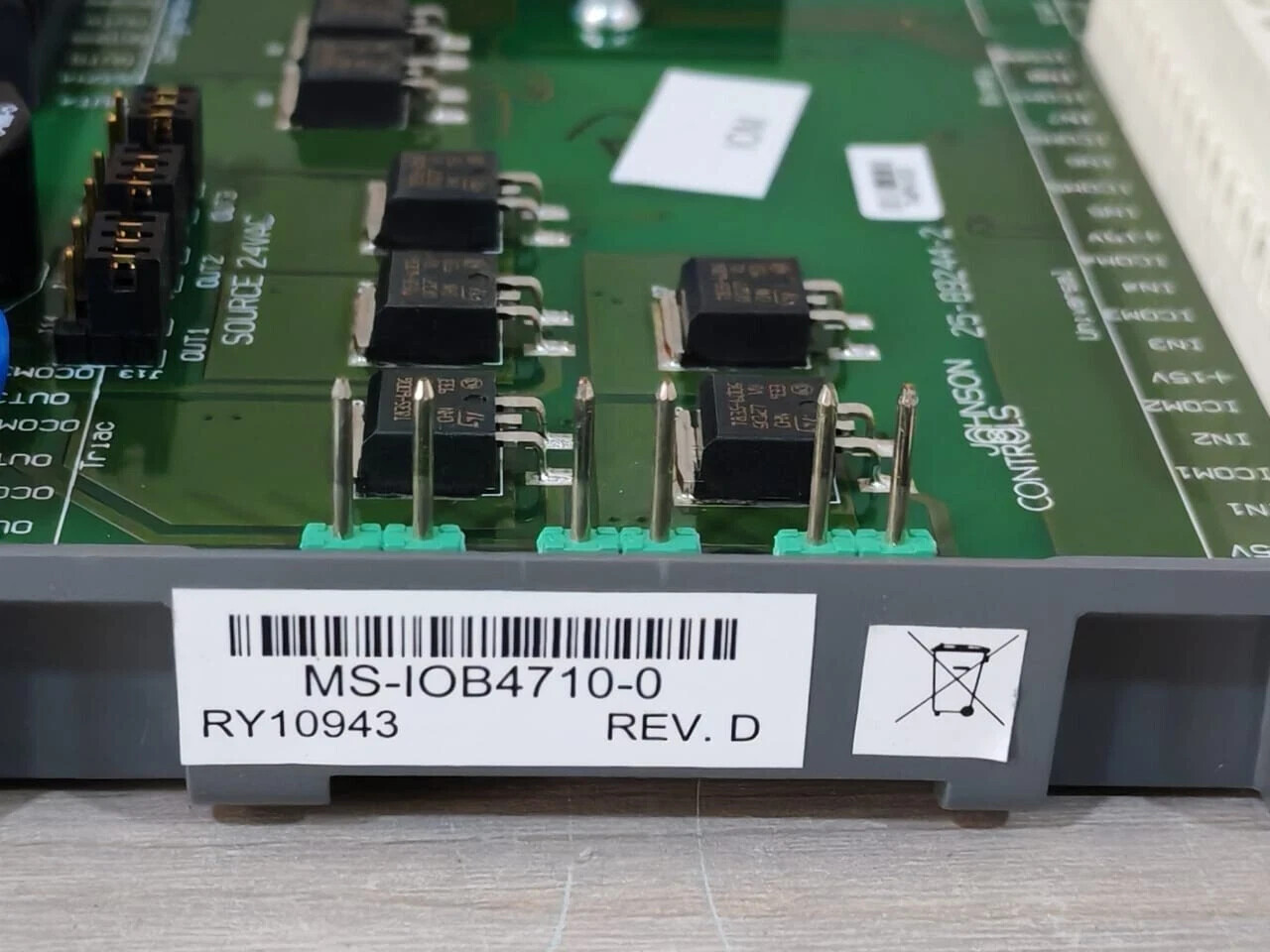 JOHNSON CONTROLS MS-IOM4710-0 REV.H VER 4.1 / MS-IOB4710-0 REV.D I/O MODULE