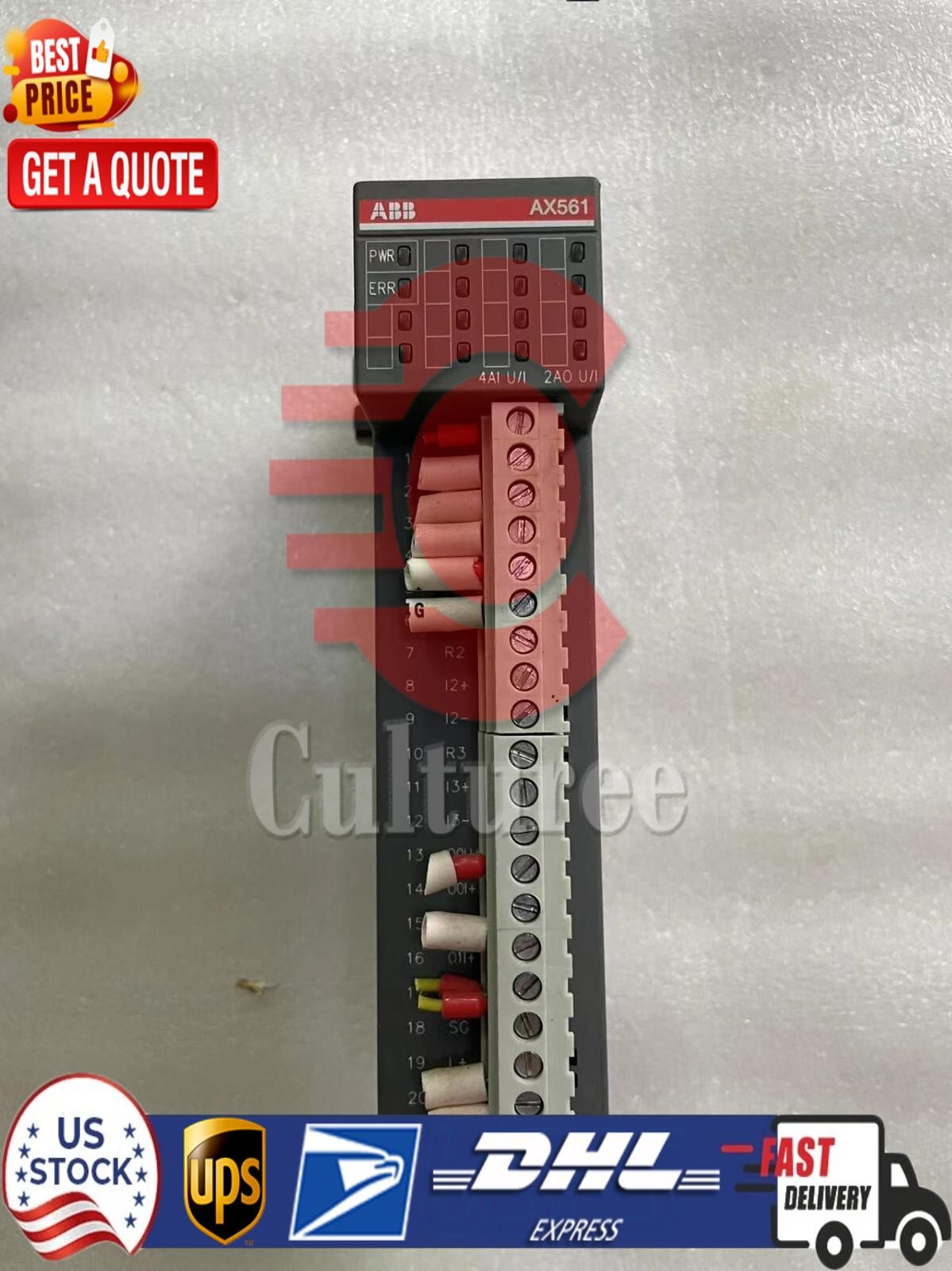 ABB PLC AX561 1TNE968902R1301 Analog Input Output Module US Free TAX