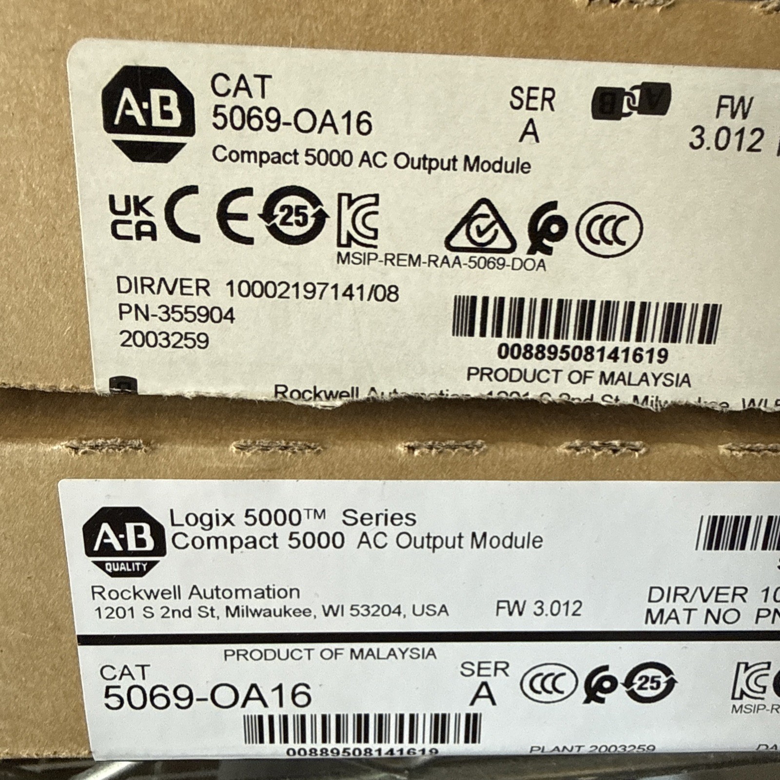 Allen Bradley 5069-OA16 Ser A Compact I/O 16-Ch AC Output Module New Open Box