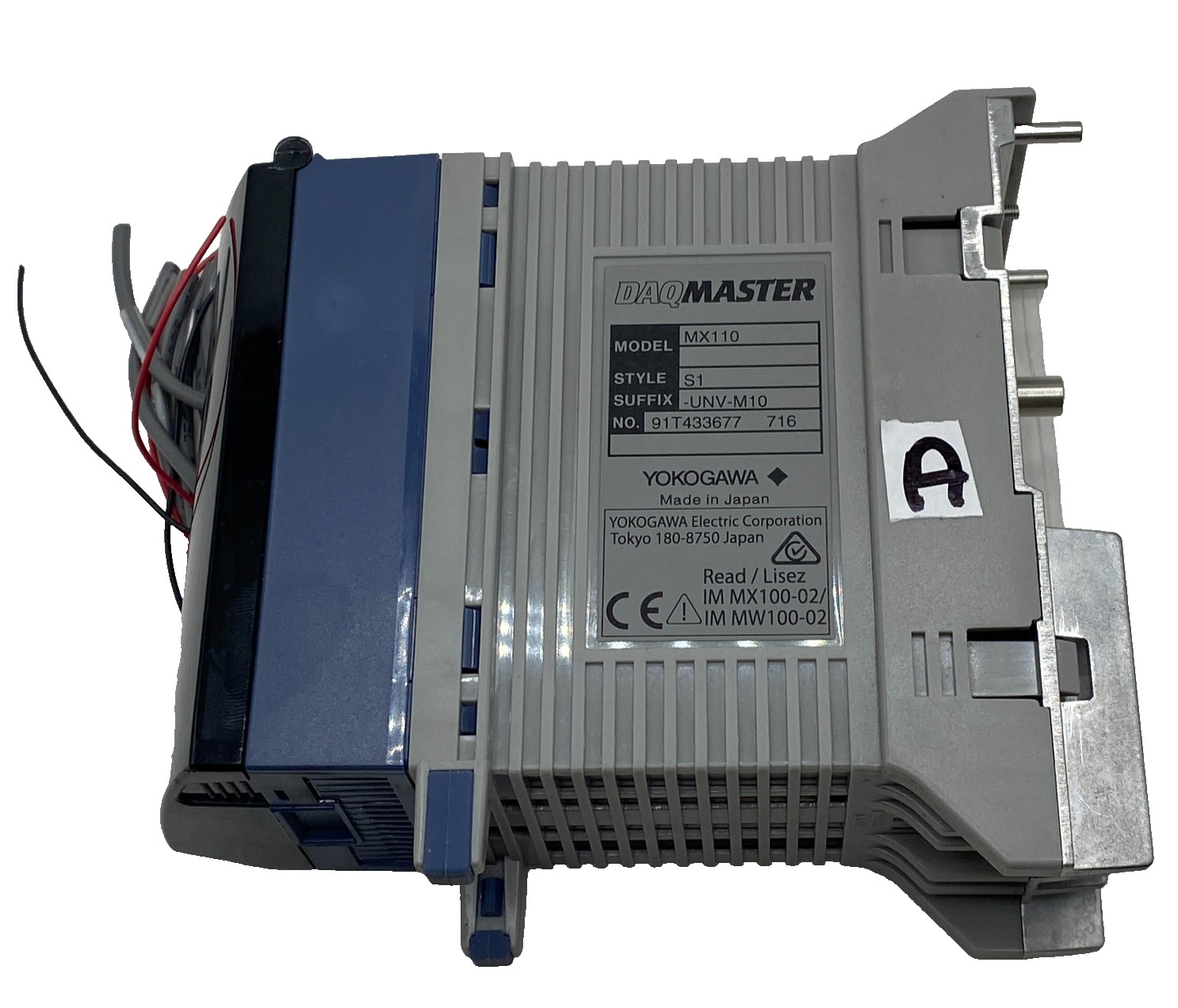 YOKOGAWA MX110-UNV-M10 DAQMASTER ANALOG INPUT MODULE STYLE-S1 91T433677