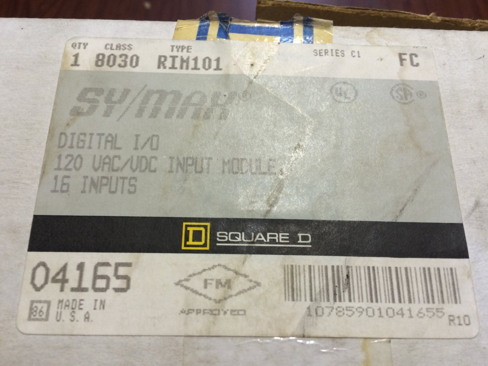 SQUARE D SY/MAX Digital I/O MODULE 8030 RIM101 SER C1