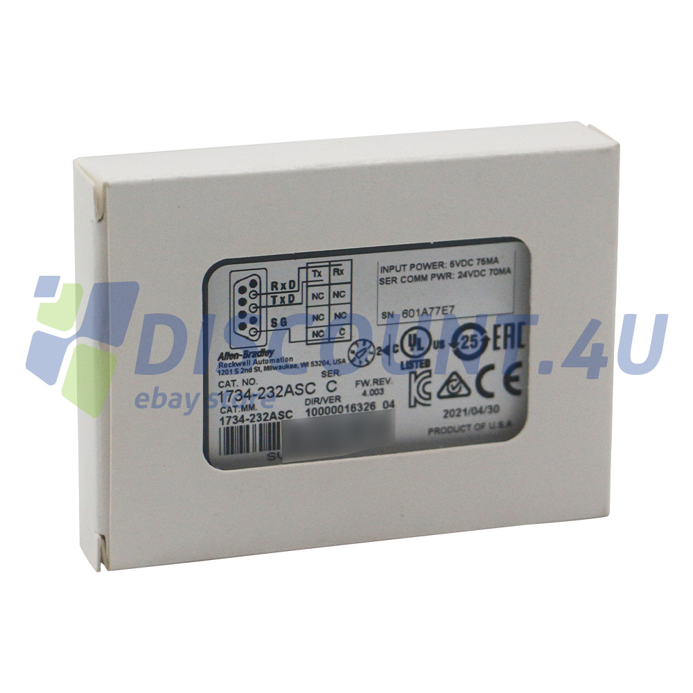 New Factory Sealed Allen-Bradley 1734-232ASC Point IO RS232 ASCII Serial Module