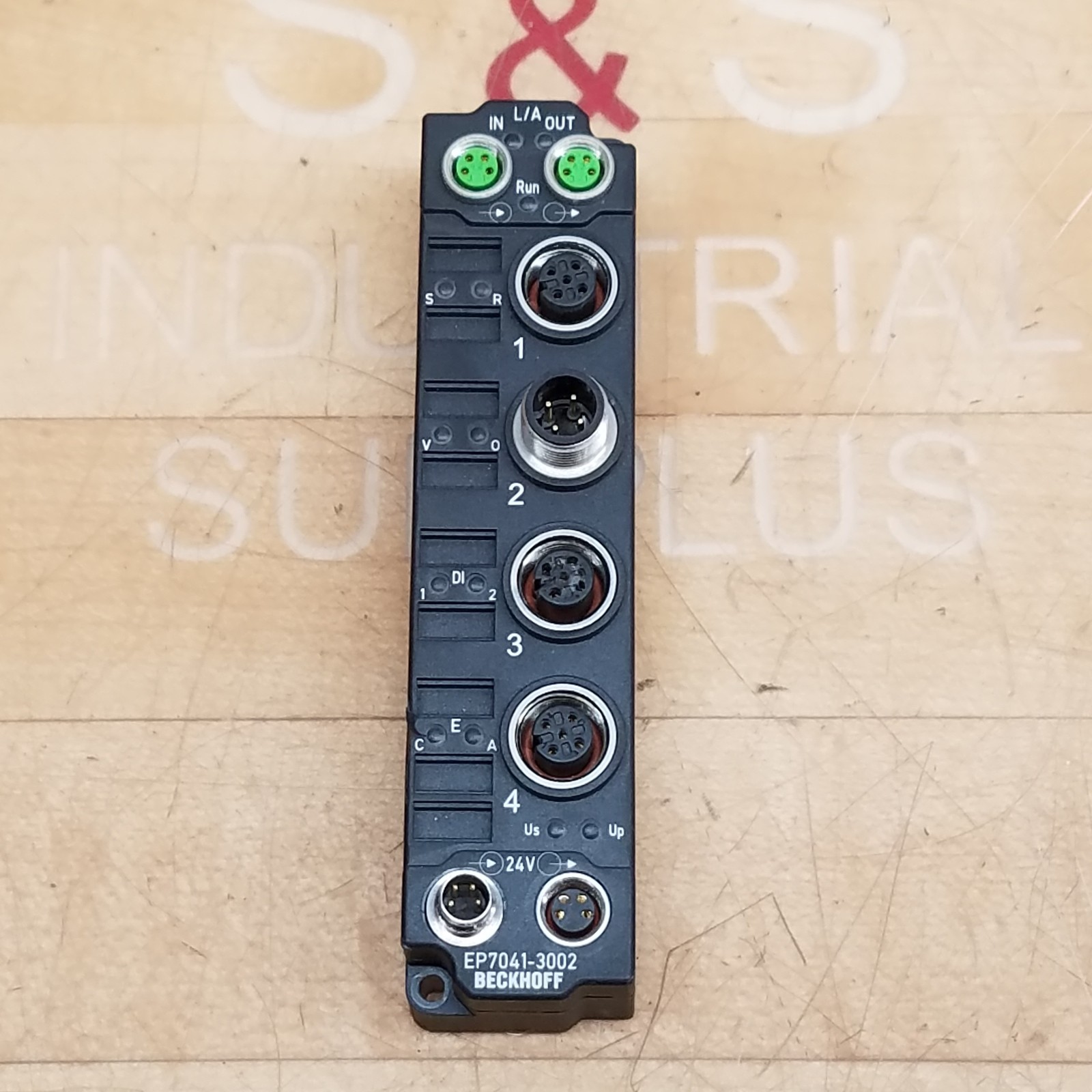 BeckHoff EP7041-3002 EtherCat Box, M12, 5A, 48Vdc, 5A, 1 Channel – USED