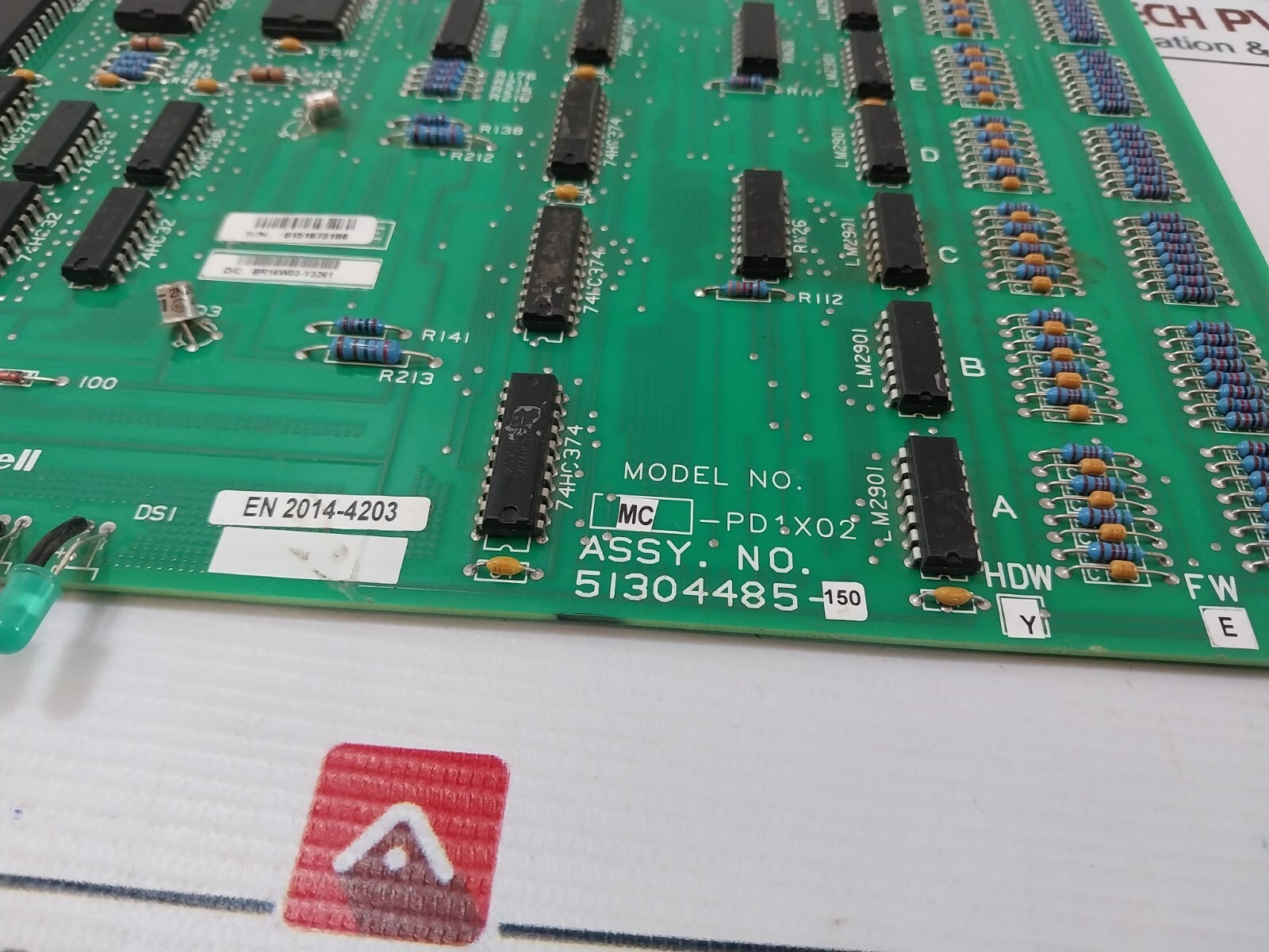 Honeywell 51304485-150 Digital Input Board Mc-pd1x02, Fw: E