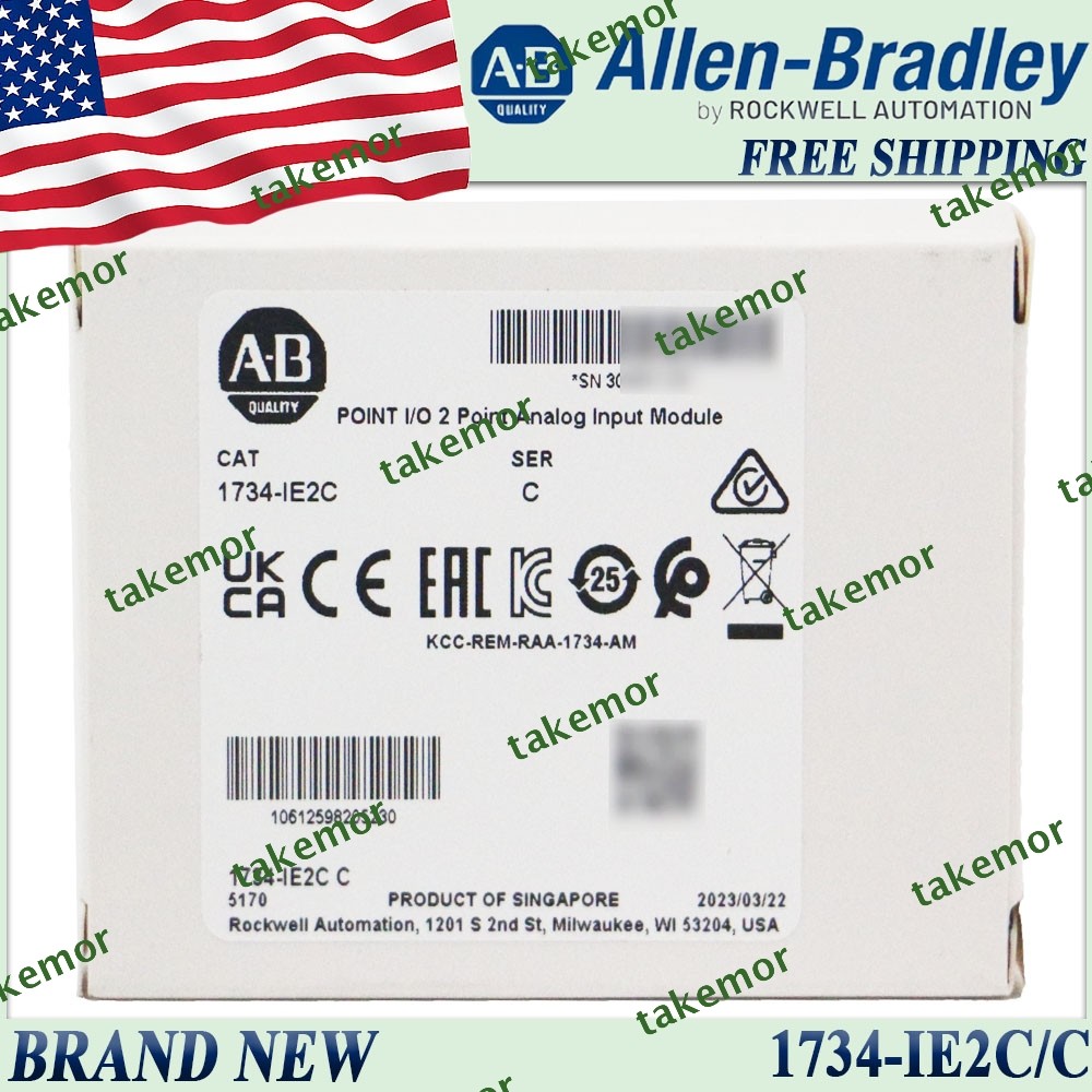 AB Brand New 1734-IE2C/C POINT I/O 2 Point Analog Input Module Free Ship US 1PC