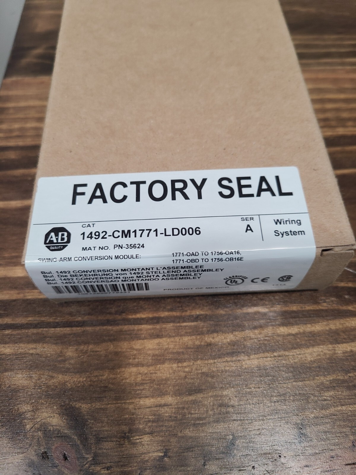 Allen Bradley 1492-CM-1771-LD006 Conversion Arm Factory Sealed