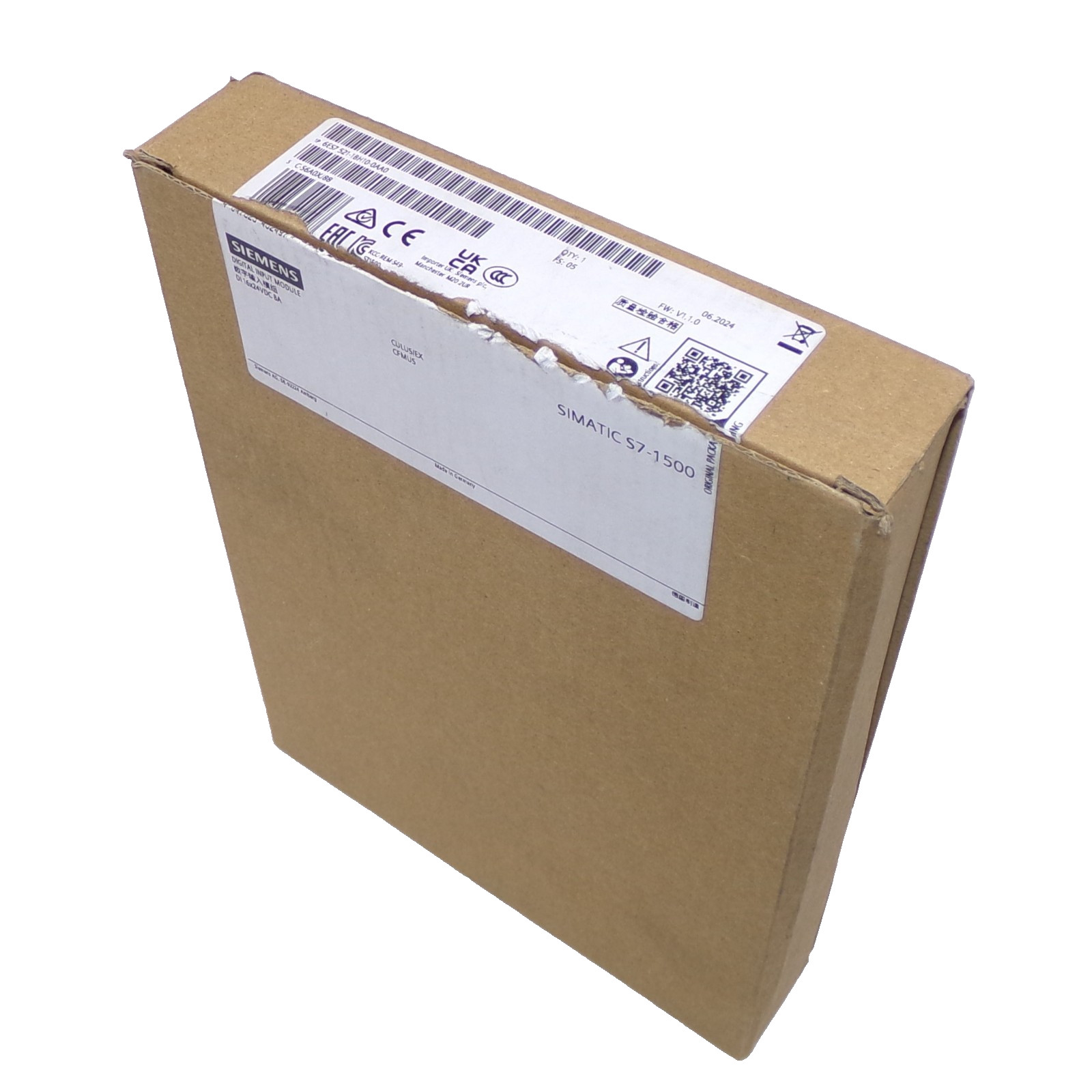 Siemens SIMATIC S7-1500 16x24VDC Digital Input Module 6ES7521-1BH10-0AA0