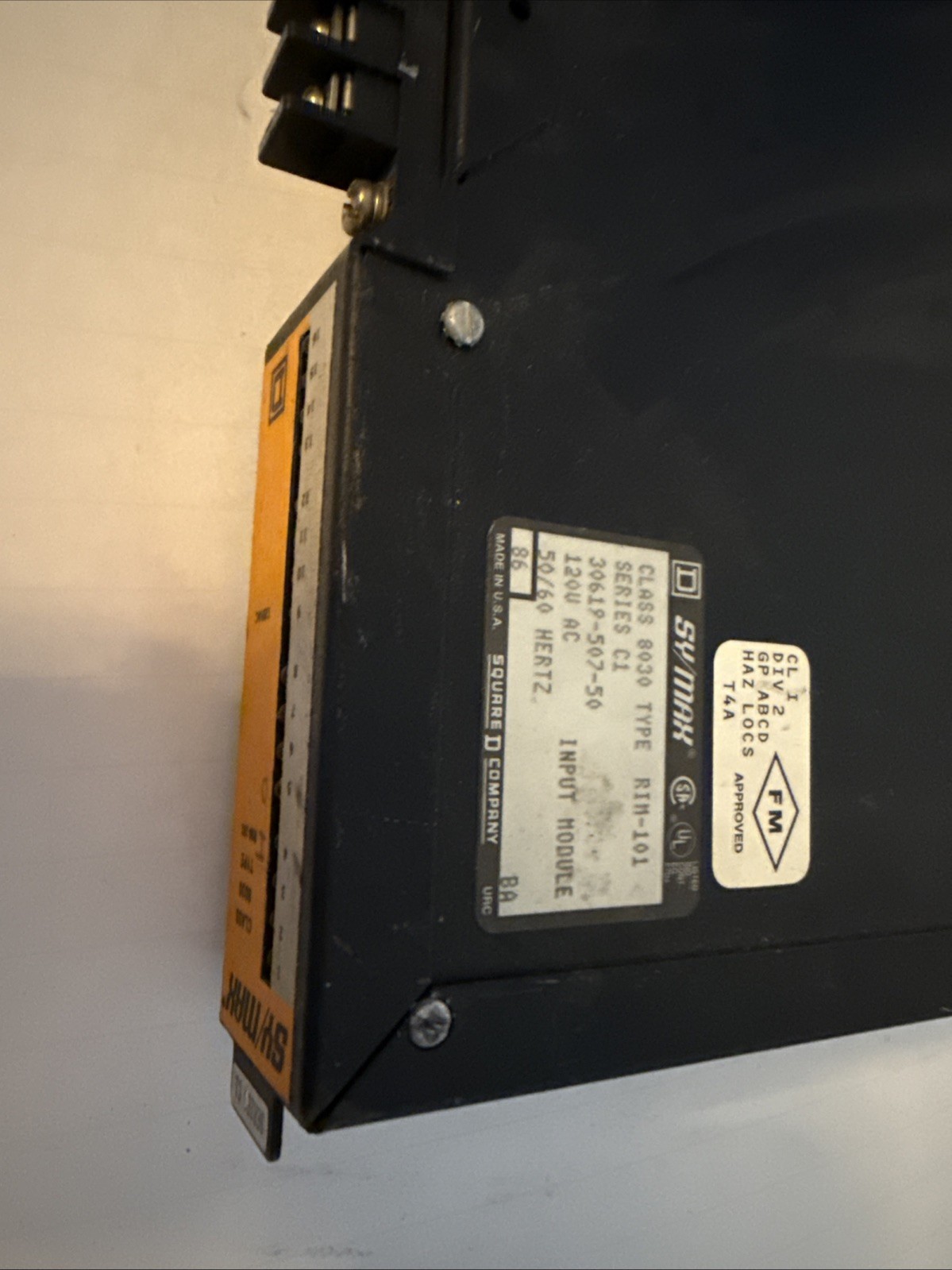 Square D SY/MAX Class 8030 Type RIM-101 Input Module Parts