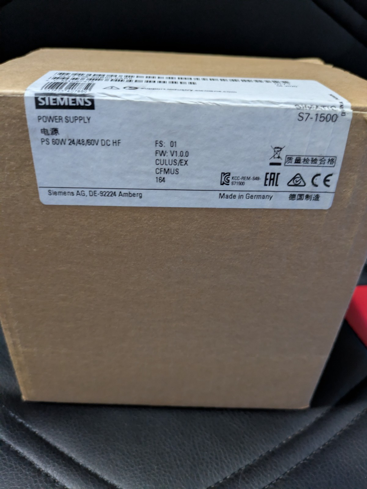 NEW Siemens SIMATIC S7-1500 Power Supply 60W 24/48/60V DC HF 6ES7505-0RB00-0AB0