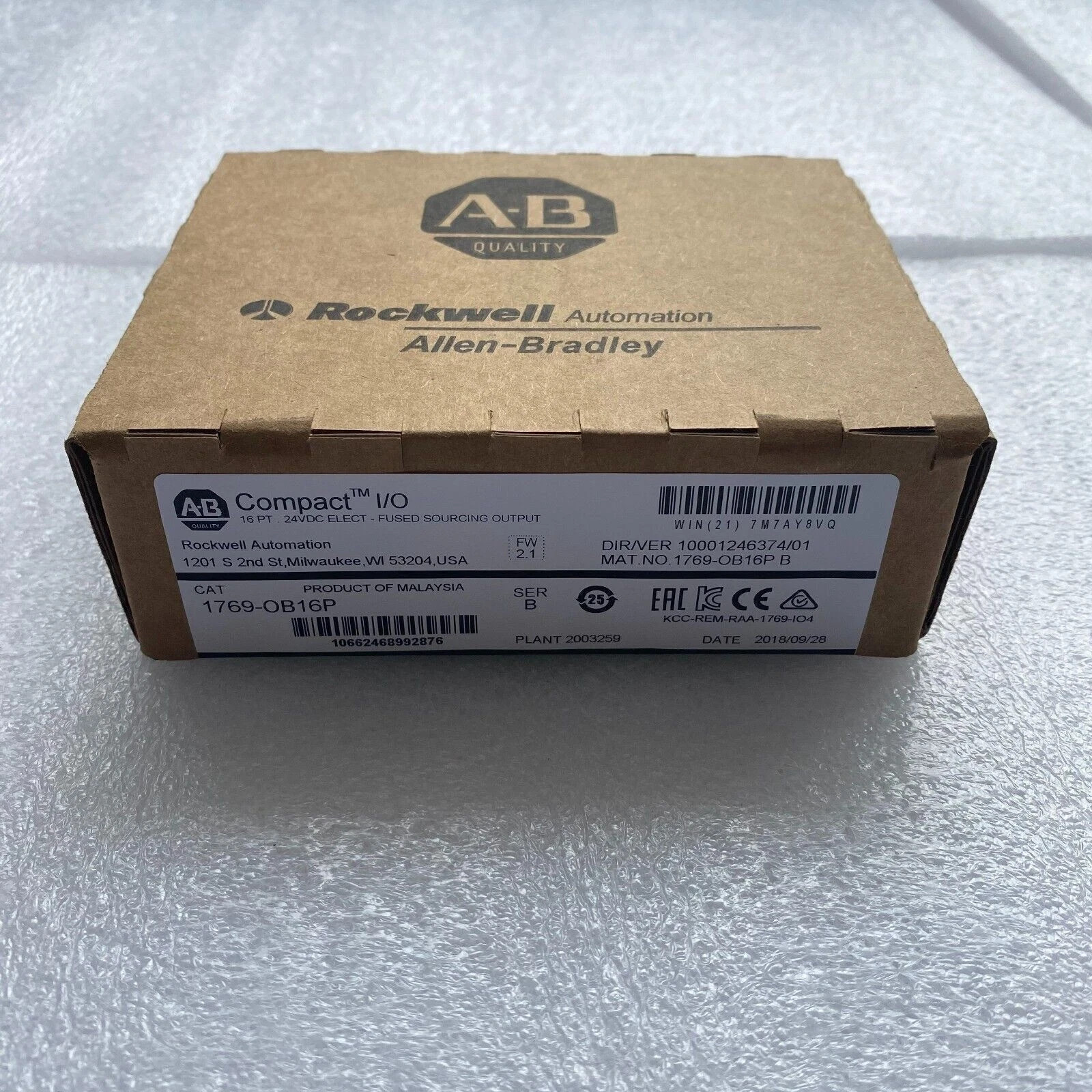 NEW Allen Bradley 1769-OB16P /B Compact I/O 16 Pt 24VDC Output Module 1769OB16P