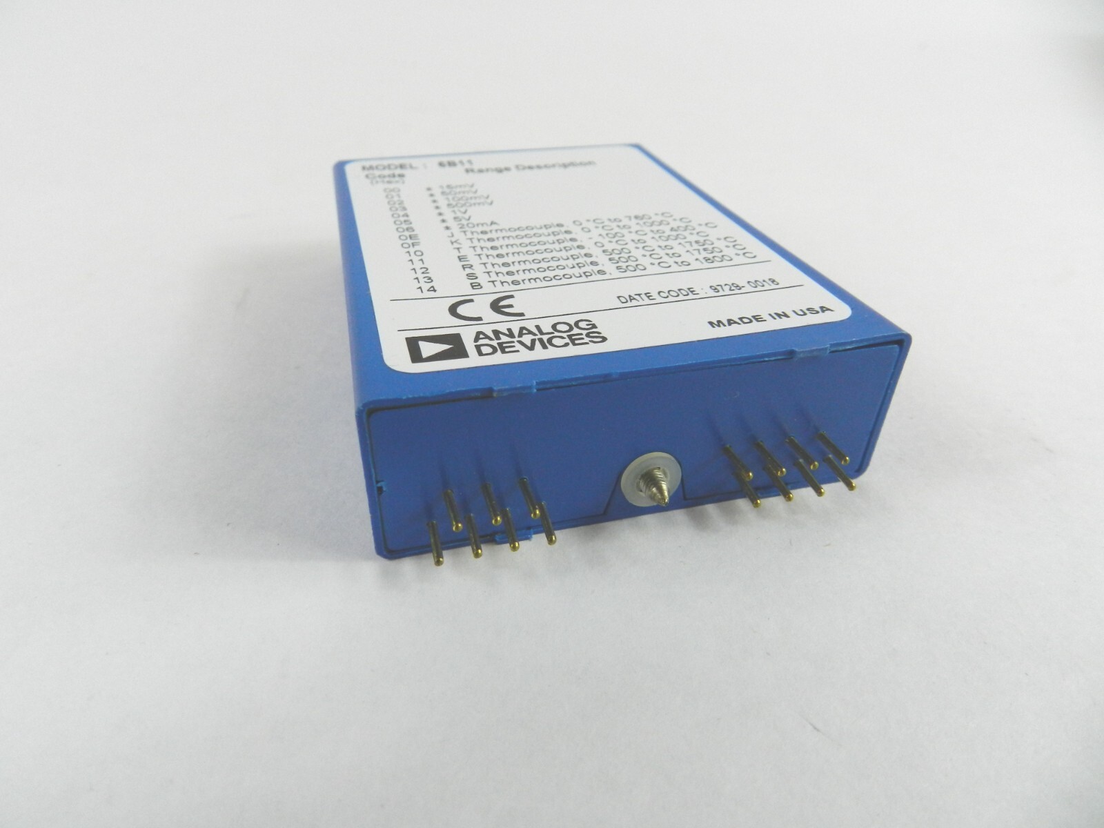 Analog Devices 6B11 Isolated Analog Input Module TC/mV/mA 3