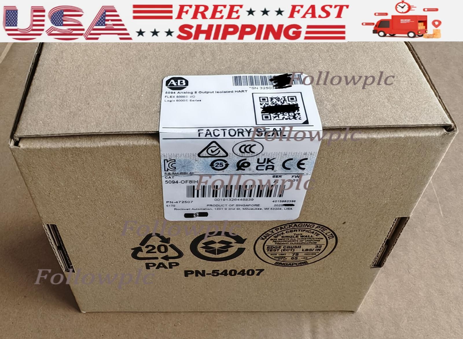 New Sealed 5094-OF8IH Seies A Flex 5000 I/O Analog 8 Output Module Safty DHL DHL