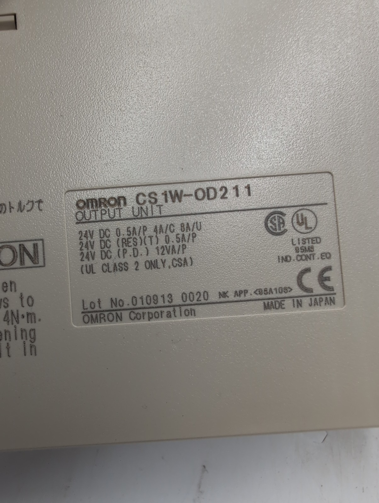 Lot of 2 Omron CS1W-ID211 & CS1W-OD211 PLC I/O Modules Input Output Units CS1…