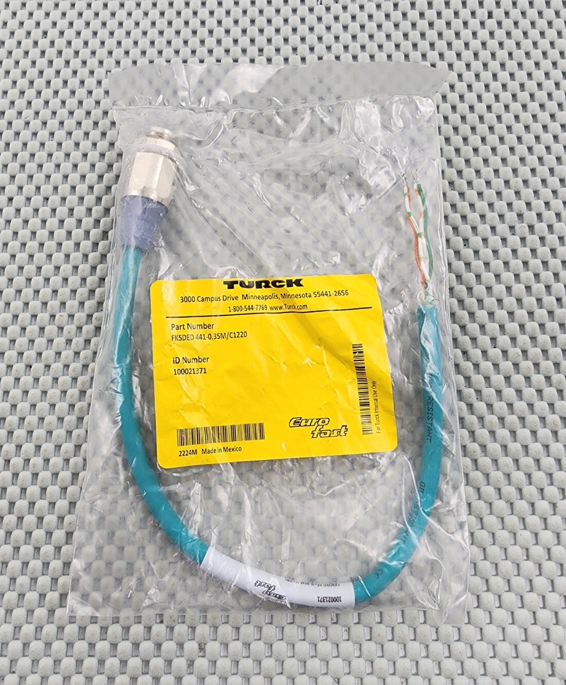 Turck Cable FKSDED 441-0.35M/C1220 100021371 4-pin M12 eurofast