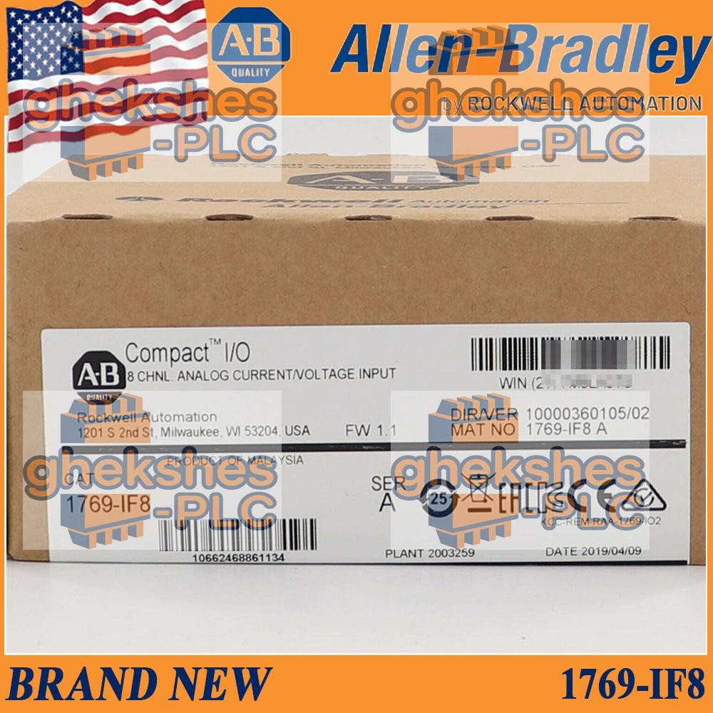 AB 1769-IF8 CompactLogix 8 Pt Analog Input Module 2022 New SEALED 1769IF8 TX