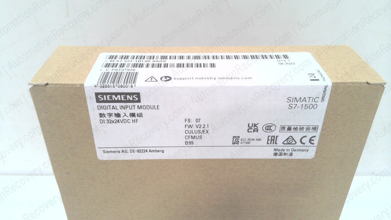 SIEMENS 6ES7 521-1BL00-0AB0, SIMATIC ET200SP DIGITAL OUTPUT MODULE, NEW #348590