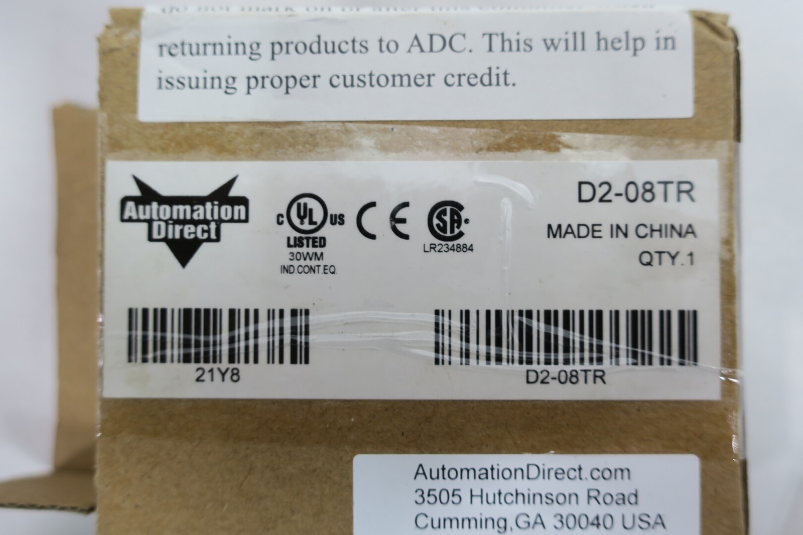 Automatic Direct D2-08TR Relay Output Module 5-240v-ac
