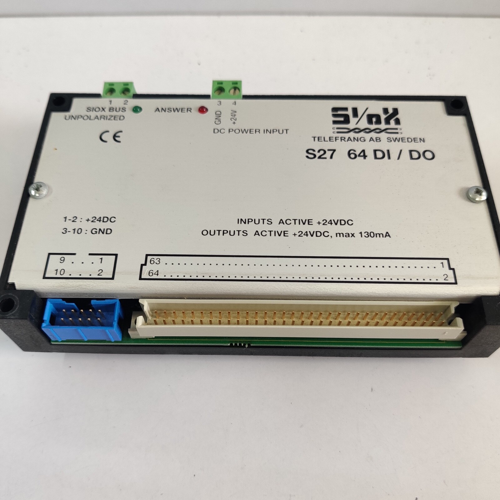 SIOX S27 64-DI/DO INPUT OUTPUT MODULE TELEFRANG 6SS27