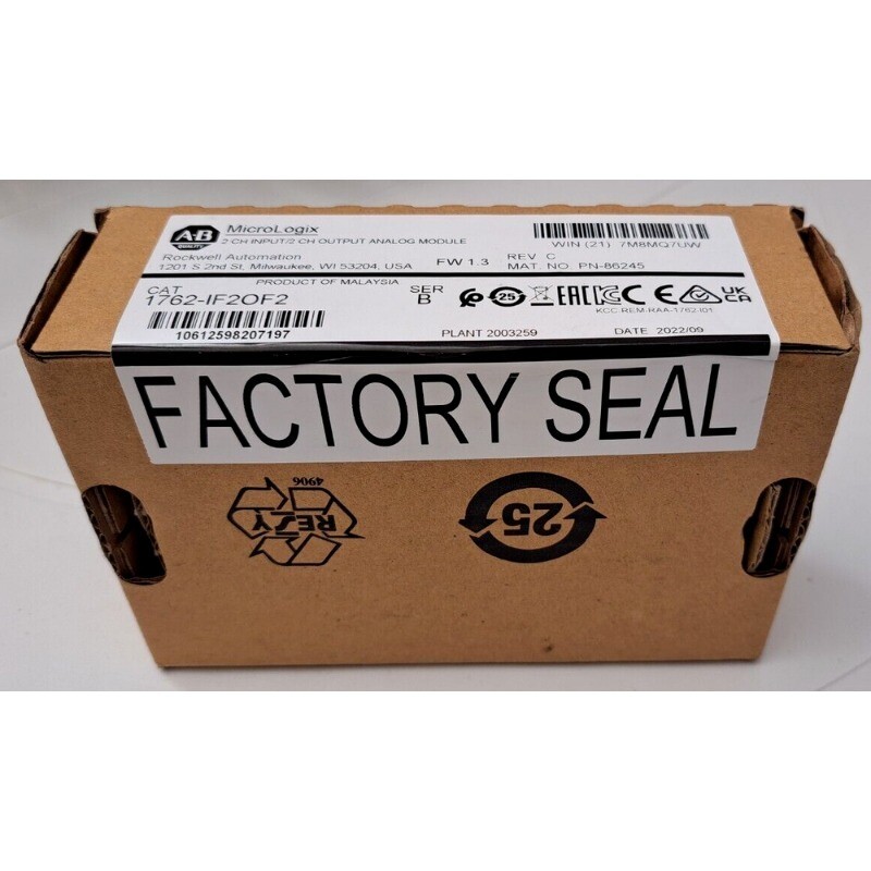 New 1762-IF2OF2 Allen Bradley Analog I/O Module 1762-IF20F2 AB US