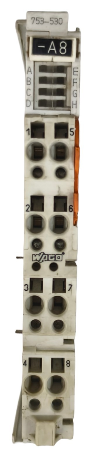 Wago 753-530 8 Digital Output Module DIN Rail Terminal Spring 24VDC 0.5A