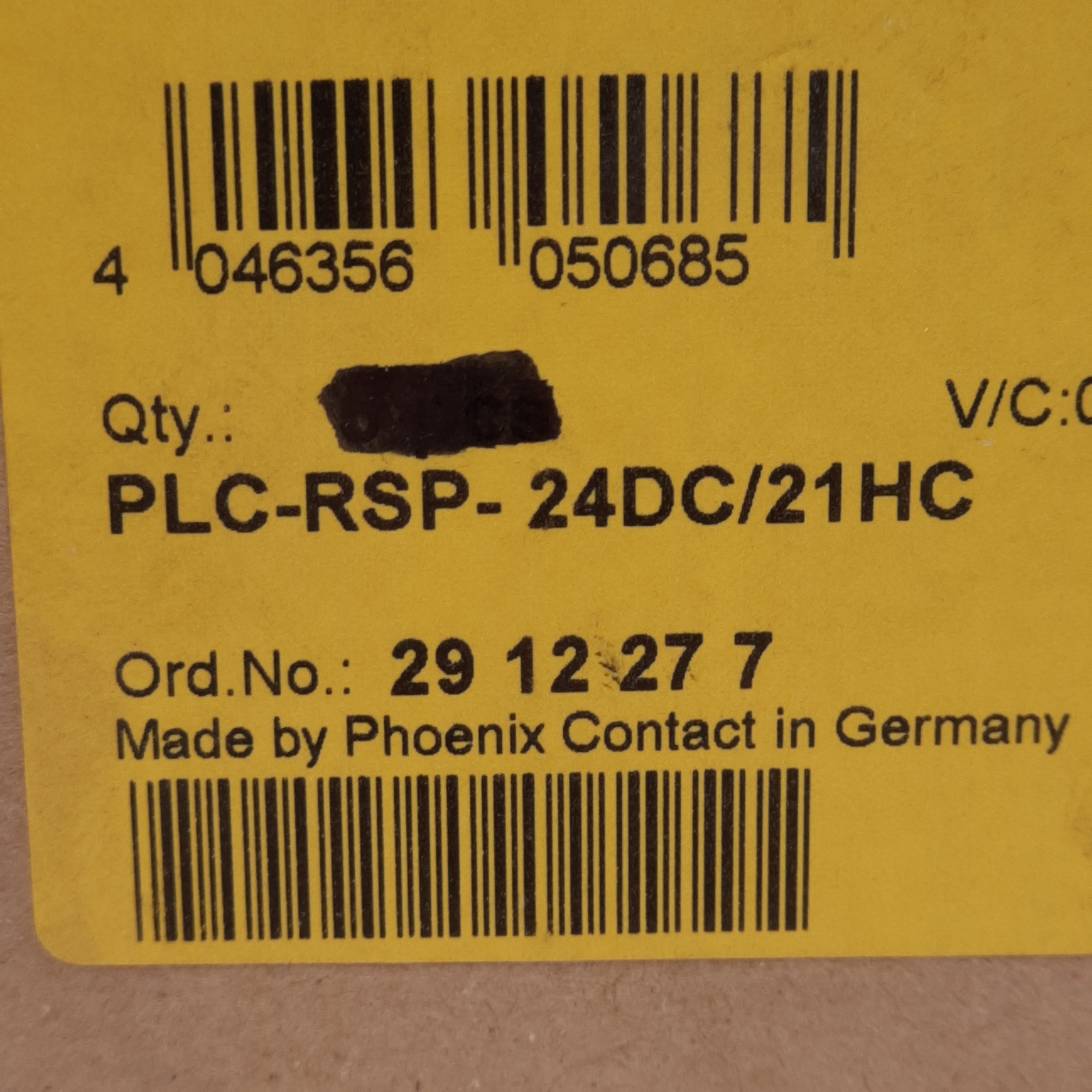 Phoenix Contact 2912277 PLC Relay Module, 250V 10A Contact, 24VDC Coil, DIN Rail