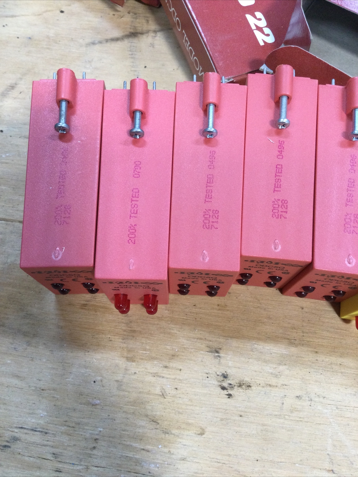 Lot of 8 OPTO 22 models ODC5Q-IAC5Q-OAC5Q-IDC5Q