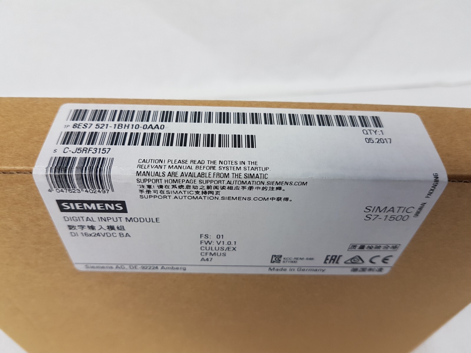 Siemens 6ES7-521-1BH10-0AA0 Simatic Digital Output Module FS:01 – Unused Sealed
