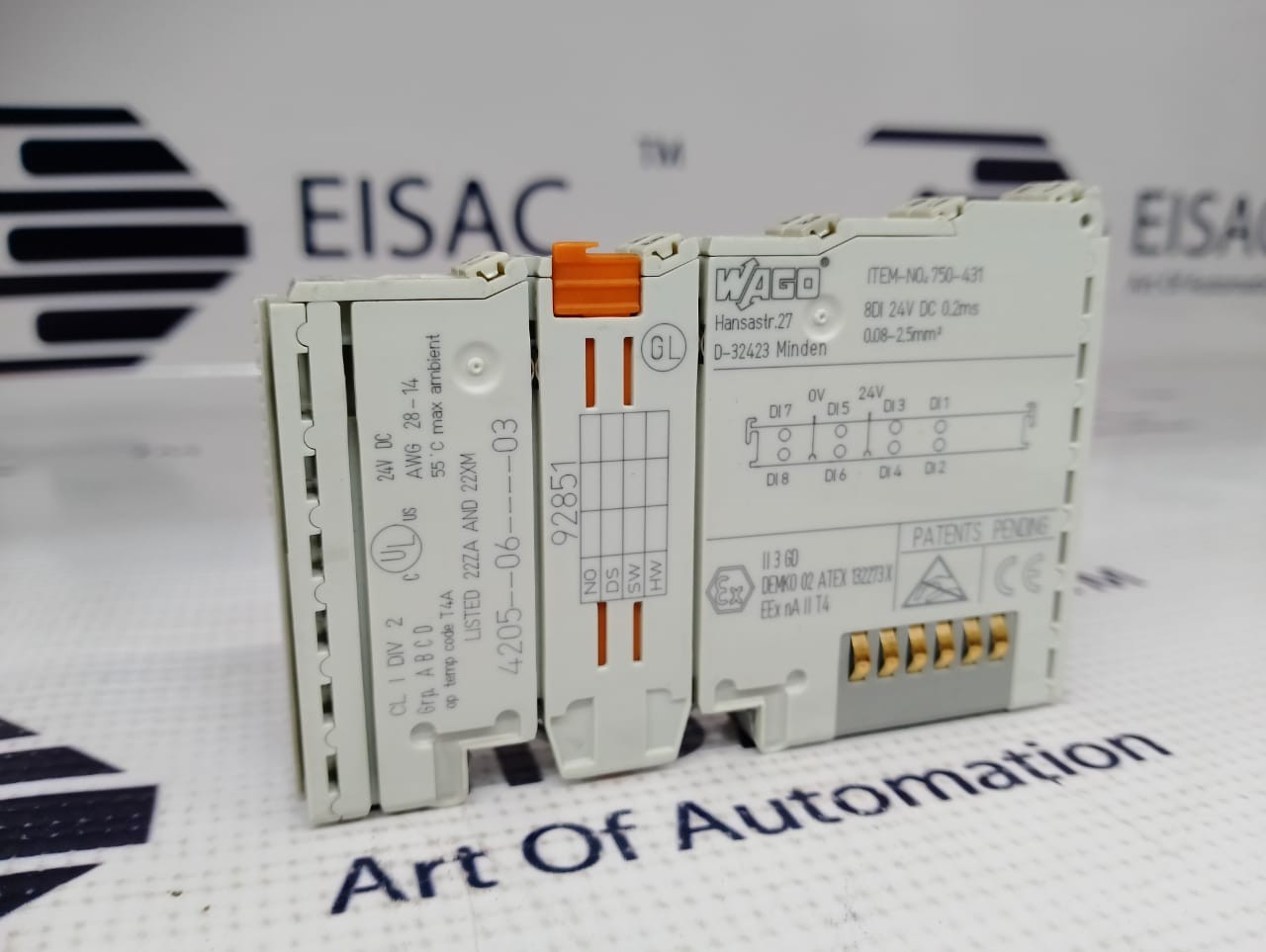 WAGO 750-431 Digital Input Module 8-Channel 24V DC 0.2ms High-Speed USED