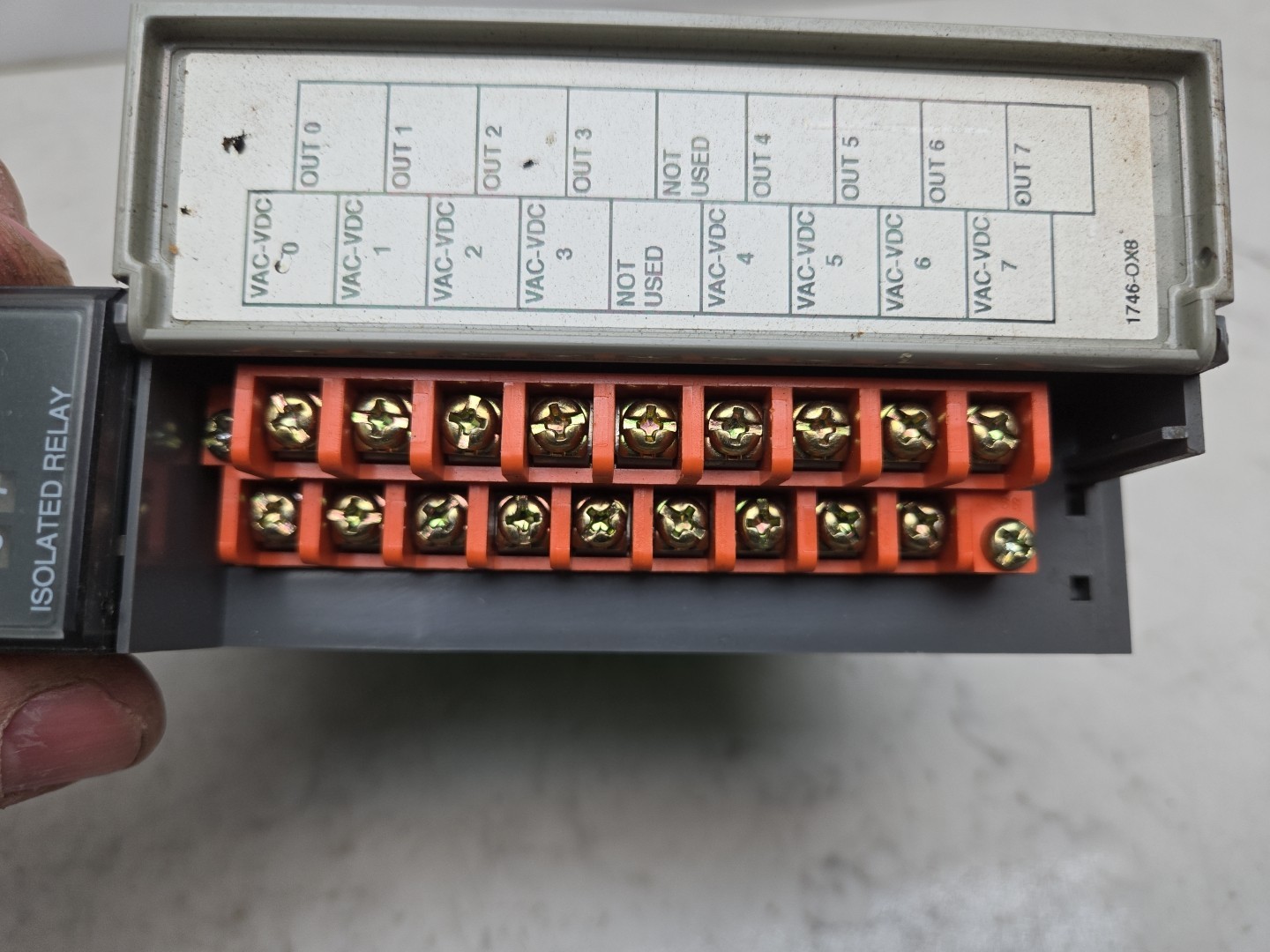 Allen Bradley 1746-0X8 and 1746-OX8 SLC 500 Output Modules 2 Units See Pictures