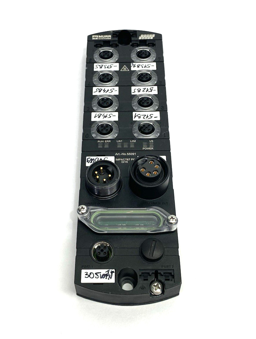Murrelektronik 55091 IMPACT67 Compact Module, Profinet, 16 dig. In, Plastic