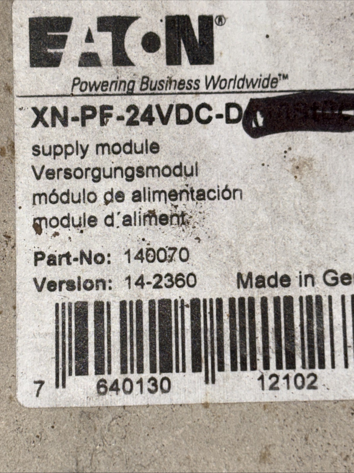 EATON CORPORATION XN-PF-24VDC-D / XNPF24VDCD, New