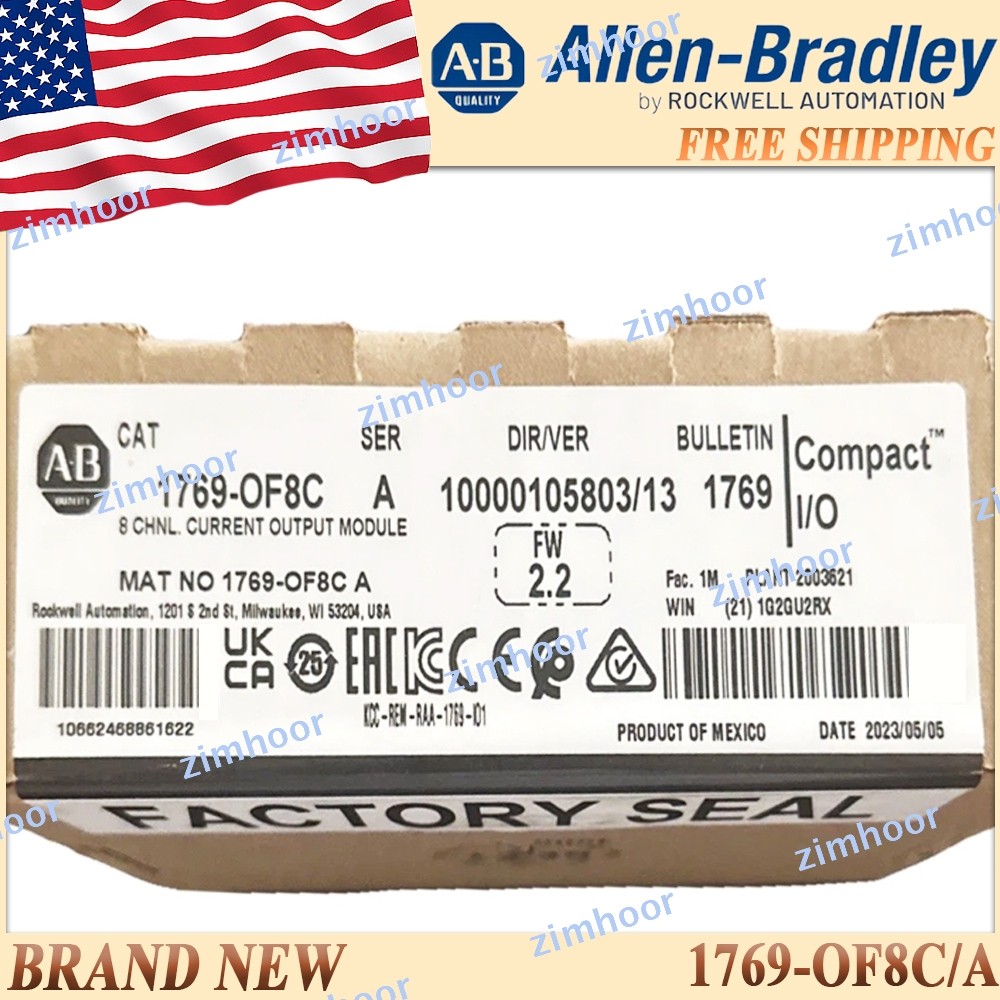 Brand New AB 1769-OF8C/A CompactLogix Module 1769OF8C SerA Free Ship 1769 OF8C A